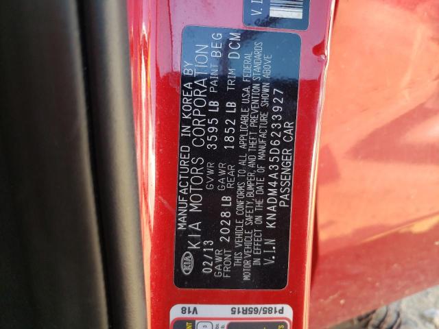 Photo 10 from auction – 2013 KIA RIO LX with VIN KNADM4A35D6233927