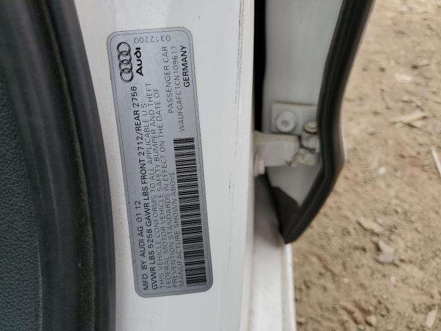 Photo 10 from auction – 2012 AUDI A6 PREMIUM with VIN WAUFGAFC1CN109617