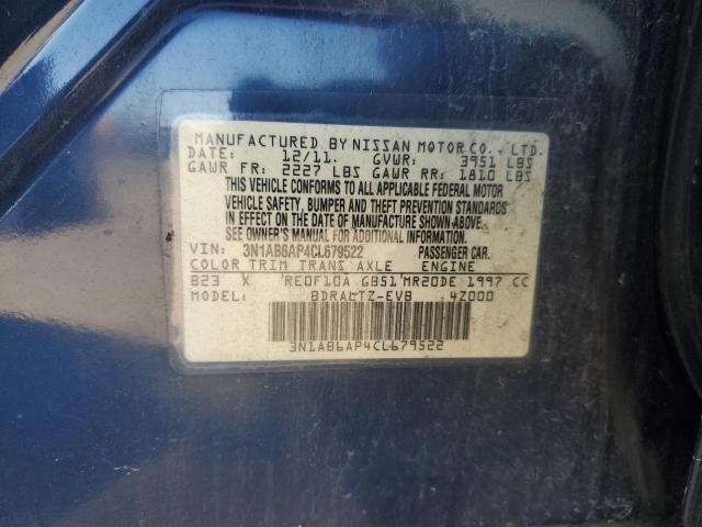 Photo 10 from auction – 2012 NISSAN SENTRA 2.0 with VIN 3N1AB6AP4CL679522