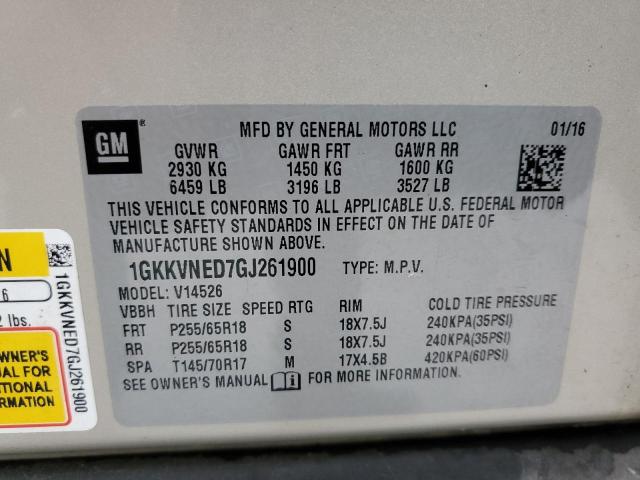 Foto 10 de la subasta – 2016 GMC ACADIA SLE con VIN 1GKKVNED7GJ261900