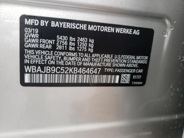 Photo 10 from auction – 2019 BMW M550XI with VIN WBAJB9C52KB464647