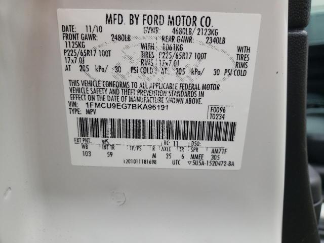 Photo 10 from auction – 2011 FORD ESCAPE LIM with VIN 1FMCU9EG7BKA96191