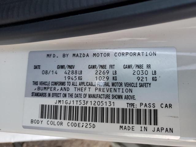 Photo 10 from auction – 2015 MAZDA 6 TOURING with VIN JM1GJ1T53F1205131