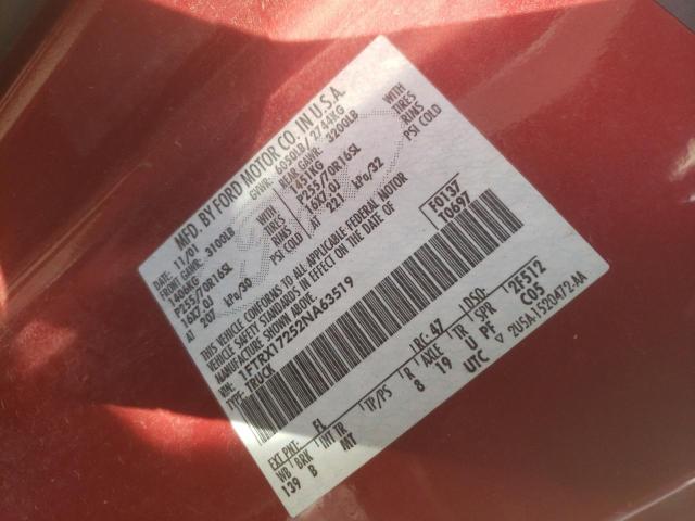 Photo 10 from auction – 2002 FORD F150 with VIN 1FTRX17252NA63519