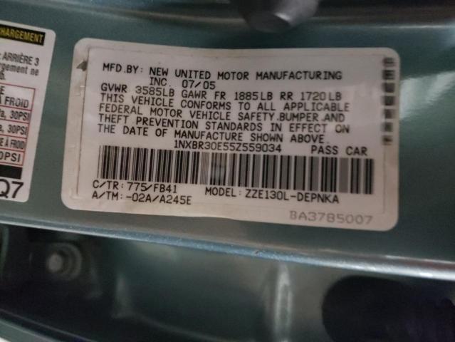 Photo 10 from auction – 2005 TOYOTA COROLLA CE with VIN 1NXBR30E55Z559034
