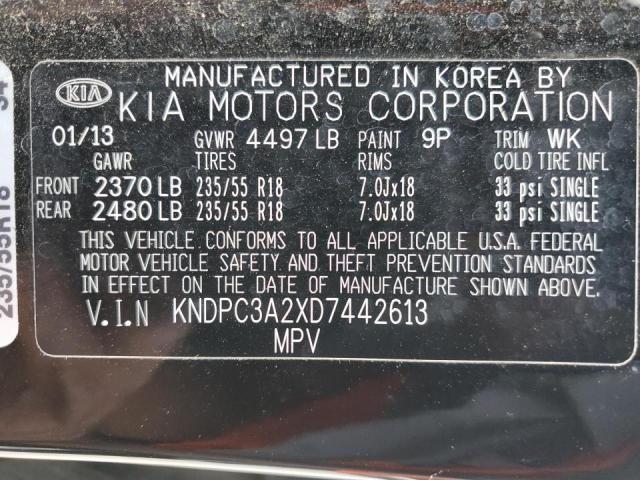 Photo 10 from auction – 2013 KIA SPORTAGE E with VIN KNDPC3A2XD7442613