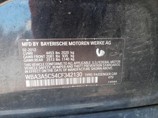Photo 10 from auction – 2012 BMW 328 I with VIN WBA3A5C54CF342130