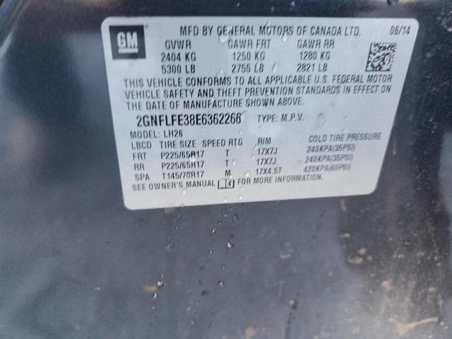 Photo 10 from auction – 2014 CHEVROLET EQUINOX LT with VIN 2GNFLFE38E6362266