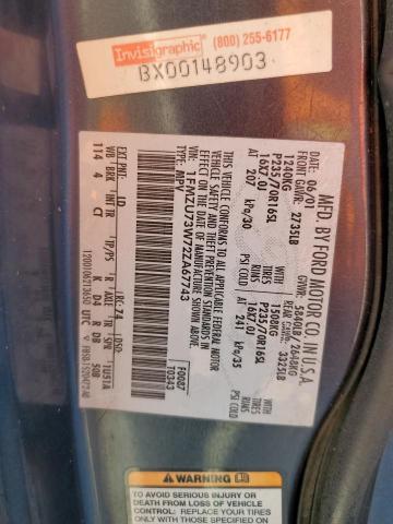 Photo 10 from auction – 2002 FORD EXPLORER X with VIN 1FMZU73W72ZA67743