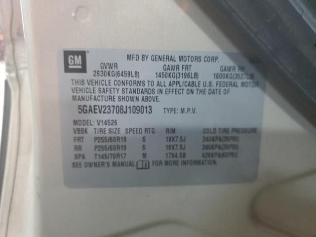 Photo 10 from auction – 2008 BUICK ENCLAVE CX with VIN 5GAEV23708J109013