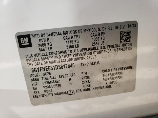 Photo 10 from auction – 2013 CADILLAC SRX PREMIU with VIN 3GYFNEE31DS617640
