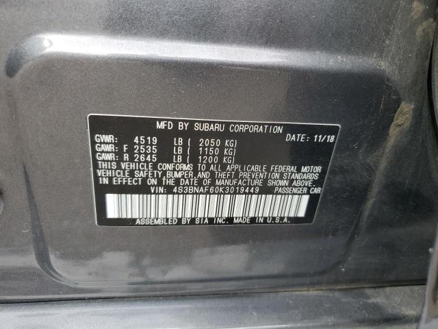 Photo 10 from auction – 2019 SUBARU LEGACY 2.5 with VIN 4S3BNAF60K3019449