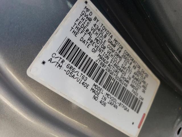 Photo 10 from auction – 2000 LEXUS ES 300 with VIN JT8BF28G6Y5096248