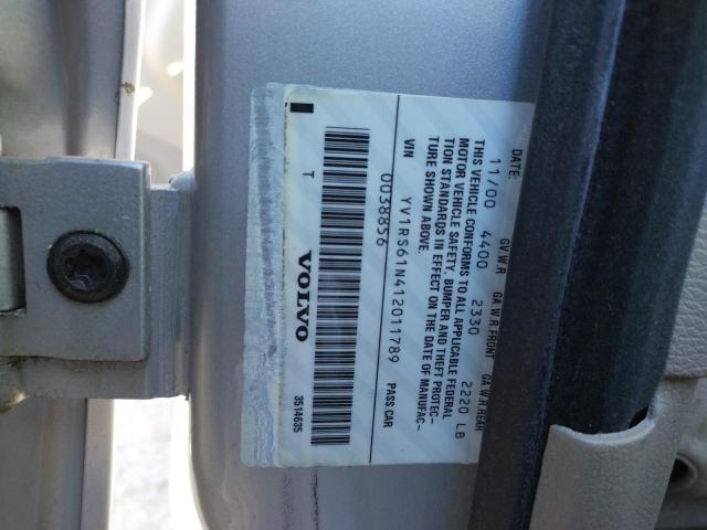 Photo 10 from auction – 2001 VOLVO S60 with VIN YV1RS61N412011789