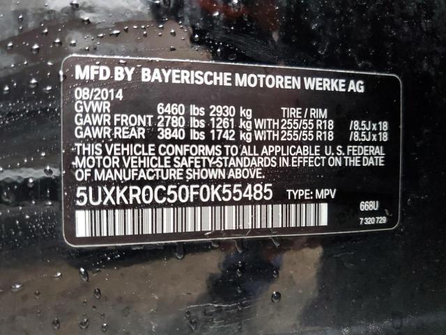 Photo 10 from auction – 2015 BMW X5 XDRIVE3 with VIN 5UXKR0C50F0K55485