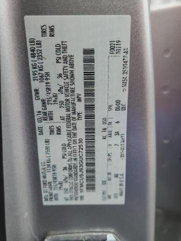 Photo 10 from auction – 2016 FORD ESCAPE TIT with VIN 1FMCU9J93GUC72530