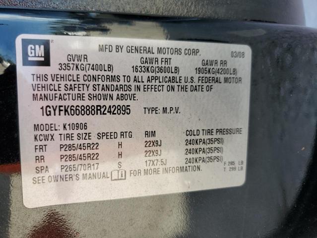 Photo 10 from auction – 2008 CADILLAC ESCALADE E with VIN 1GYFK66888R242895