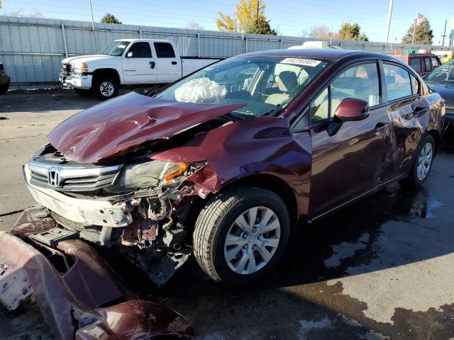 Photo 2 from auction – 2012 HONDA CIVIC LX with VIN 2HGFB2E56CH533699