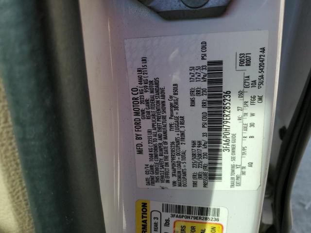 Photo 10 from auction – 2014 FORD FUSION SE with VIN 3FA6P0H79ER285236