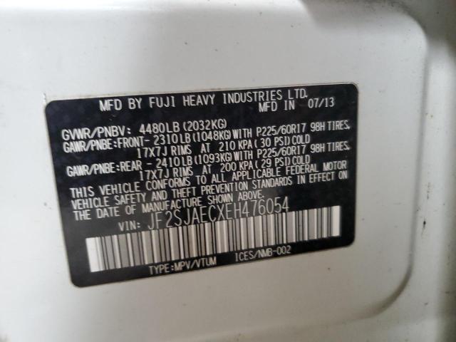 Photo 10 from auction – 2014 SUBARU FORESTER 2 with VIN JF2SJAECXEH476054