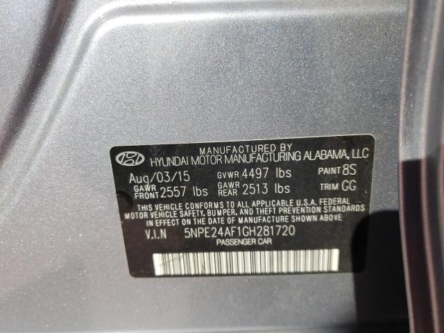 Photo 10 from auction – 2016 HYUNDAI SONATA SE with VIN 5NPE24AF1GH281720