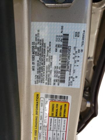 Photo 10 from auction – 2017 FORD FUSION SE with VIN 3FA6P0H75HR245823