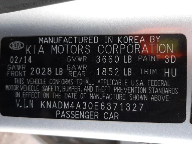 Photo 10 from auction – 2014 KIA RIO LX with VIN KNADM4A30E6371327
