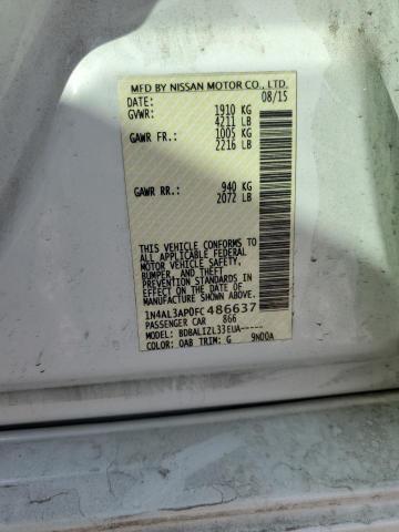 Photo 10 from auction – 2015 NISSAN ALTIMA 2.5 with VIN 1N4AL3AP0FC486637