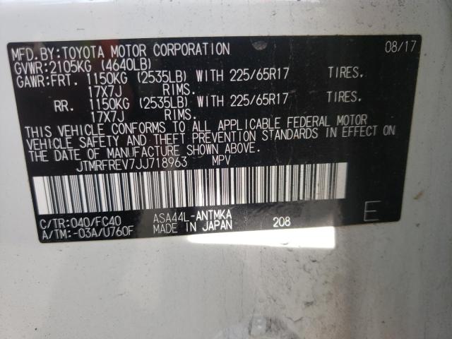 Photo 10 from auction – 2018 TOYOTA RAV4 ADVEN with VIN JTMRFREV7JJ718963