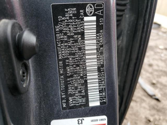 Photo 10 from auction – 2010 TOYOTA COROLLA BA with VIN 2T1BU4EE2AC360922