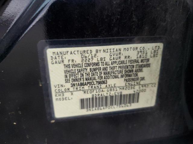 Photo 10 from auction – 2012 NISSAN SENTRA 2.0 with VIN 3N1AB6AP0CL756063