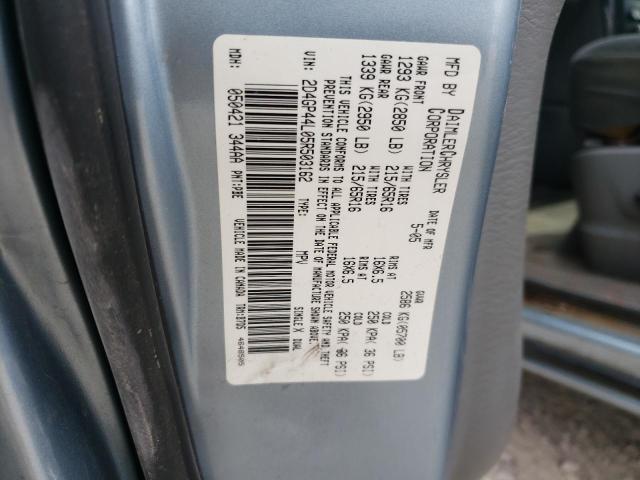Photo 10 from auction – 2005 DODGE GRAND CARA with VIN 2D4GP44L05R503162