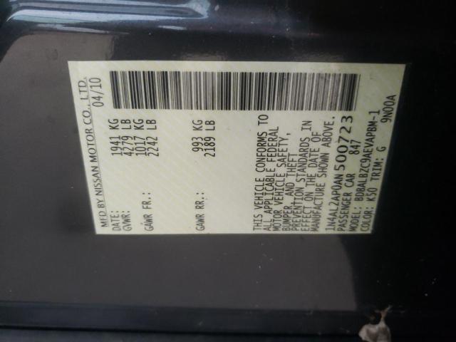 Photo 10 from auction – 2010 NISSAN ALTIMA BAS with VIN 1N4AL2AP0AN500723