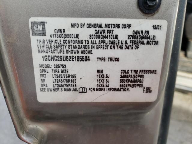 Photo 10 from auction – 2002 CHEVROLET SILV2500 2 with VIN 1GCHC29U52E185504