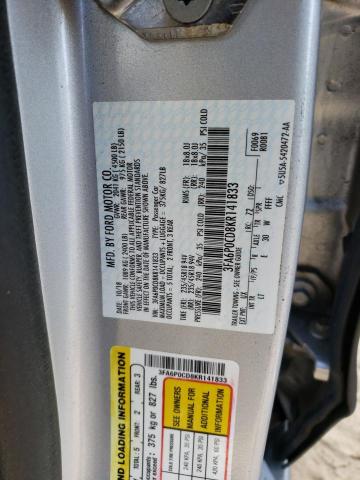 Photo 10 from auction – 2019 FORD FUSION SEL with VIN 3FA6P0CD8KR141833