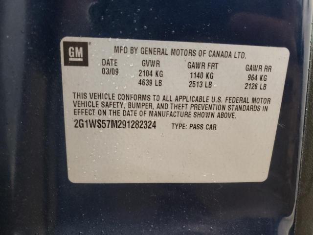 Photo 10 from auction – 2009 CHEVROLET IMPALA POL with VIN 2G1WS57M291282324