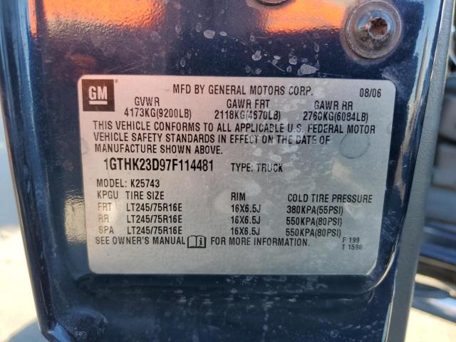 Photo 10 from auction – 2007 GMC SIERRA K25 with VIN 1GTHK23D97F114481