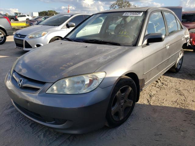 Photo 2 from auction – 2005 HONDA CIVIC EX with VIN 2HGES26705H536032