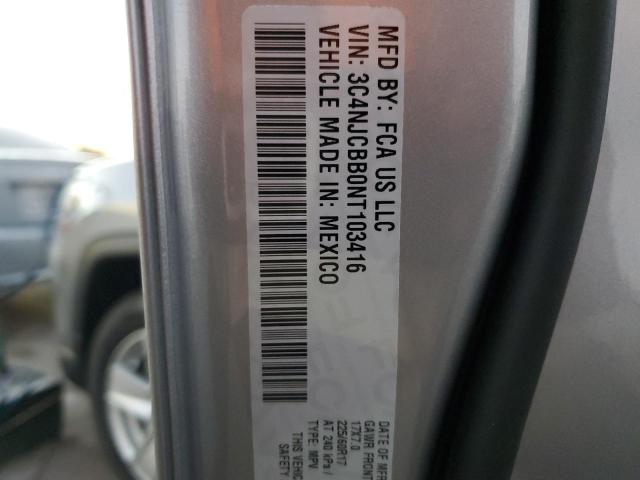 Photo 10 from auction – 2022 JEEP COMPASS LA with VIN 3C4NJCBB0NT103416