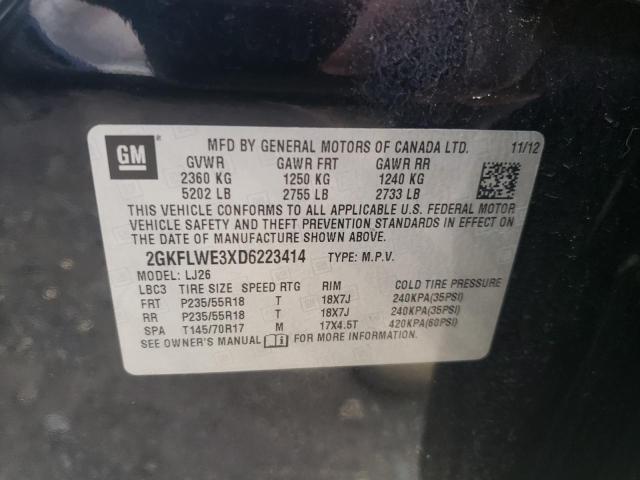 Photo 10 from auction – 2013 GMC TERRAIN SL with VIN 2GKFLWE3XD6223414