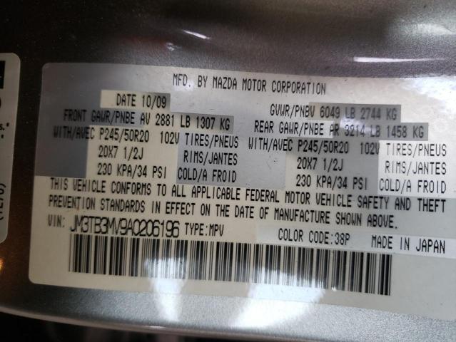 Photo 10 from auction – 2010 MAZDA CX-9 with VIN JM3TB3MV9A0206196