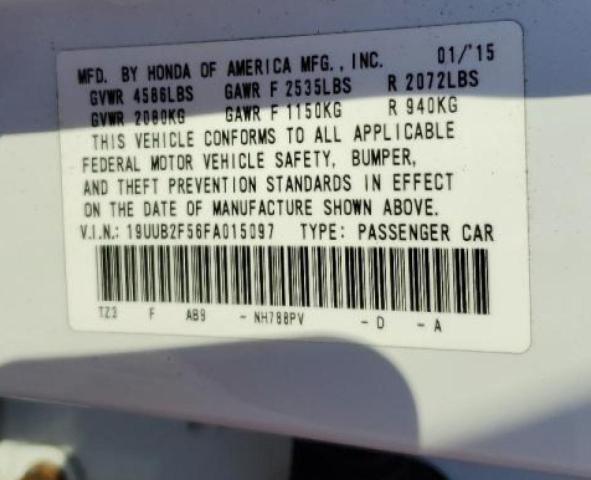 Photo 10 from auction – 2015 ACURA TLX TECH with VIN 19UUB2F56FA015097