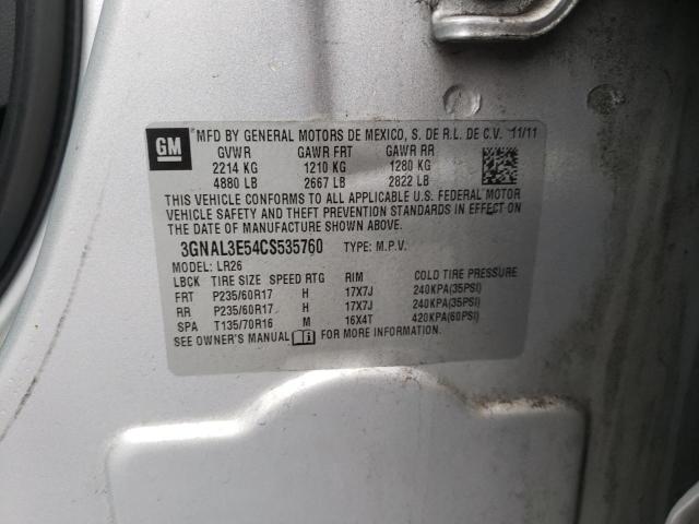 Photo 10 from auction – 2012 CHEVROLET CAPTIVA SP with VIN 3GNAL3E54CS535760