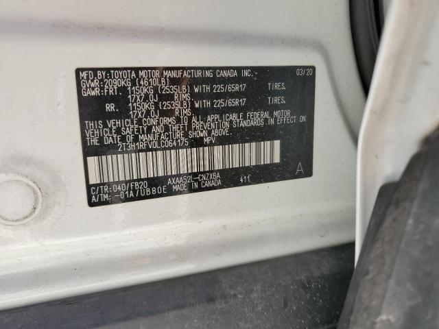 Photo 10 from auction – 2020 TOYOTA RAV4 LE with VIN 2T3H1RFV0LC064175