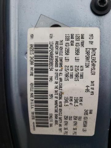 Photo 10 from auction – 2005 DODGE GRAND CARA with VIN 1D4GP24R05B389154