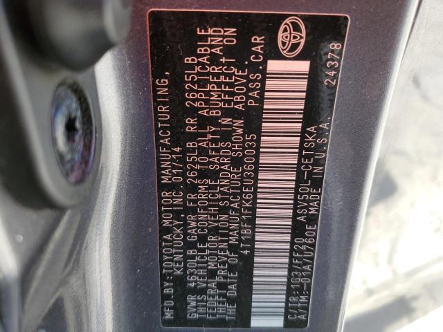 Photo 10 from auction – 2014 TOYOTA CAMRY L with VIN 4T1BF1FK6EU360035