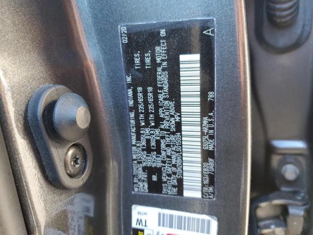 Photo 10 from auction – 2020 TOYOTA HIGHLANDER with VIN 5TDHZRBH7LS015094