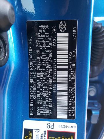 Photo 10 from auction – 2016 TOYOTA CAMRY /LE/ with VIN 4T1BF1FK0GU566759