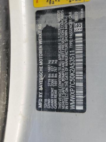 Photo 10 from auction – 2019 MINI COOPER S with VIN WMWXP7C50K2A53511
