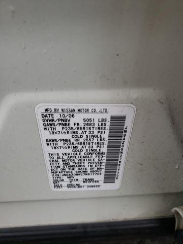 Photo 10 from auction – 2007 NISSAN MURANO with VIN JN8AZ08W27W617706